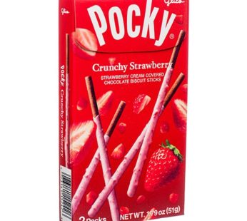 40SCGL022 Glico, Pocky Crunchy Strawberry 1.79oz (10Packs) SRP4.59