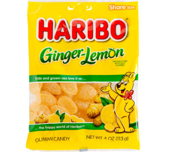 50HGHR008 Ginger Lemon Haribo, 4oz (12Bags) SRP2.99