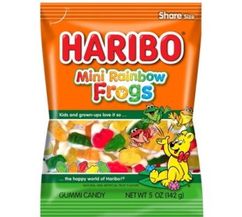 50HGHR013 Haribo, Mini Rainbow Frog 5oz (12Bags) SRP2.99