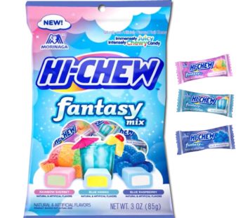 50HGMR003 Fantasy Mix, Hi Chew Bag (Rainbow Sherbet, Blue Hawaii, Blue Rasp), Morinaga 3oz (6Bags) SRP3.99
