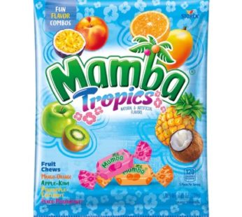 50HGMB002 Mamba, Tropical Chews Peg Bag 3.52oz (12Bags) SRP2.99
